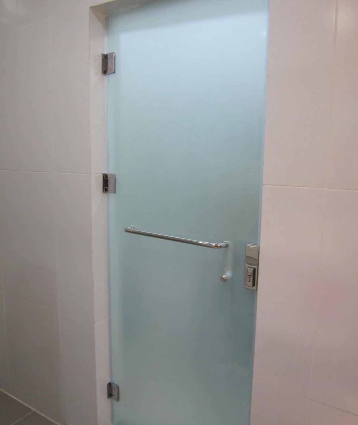 Frosted Glass Bathroom Door